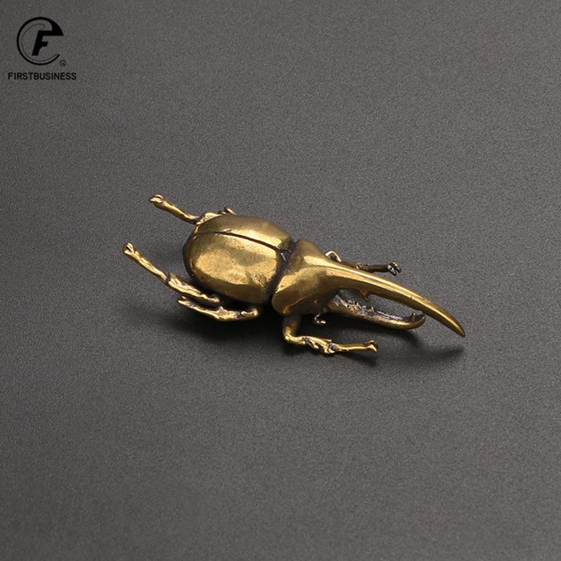 Soild Brass Cricket Figurines Miniatures Desktop Ornaments Tricky Spoof Insect Toy Retro Animal Small Statue Crafts Decorations