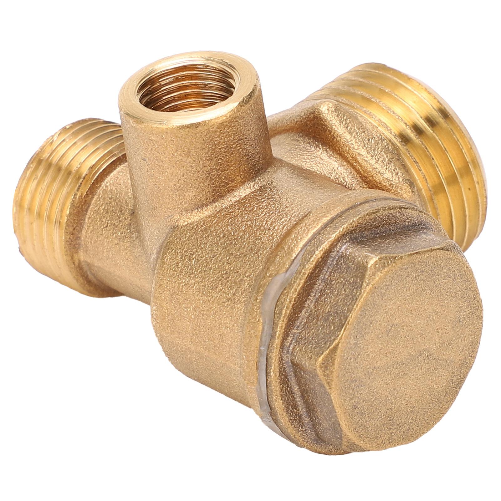 

Air Compressor Check Valve Male Thread 3 Port NonReturn Accessories 1 2x3 8x10 Brass
