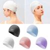 Elastic Summer Swimming Cap Large Size Waterproof Silicone Swimming Hat Professional Ear Protection Comfortable