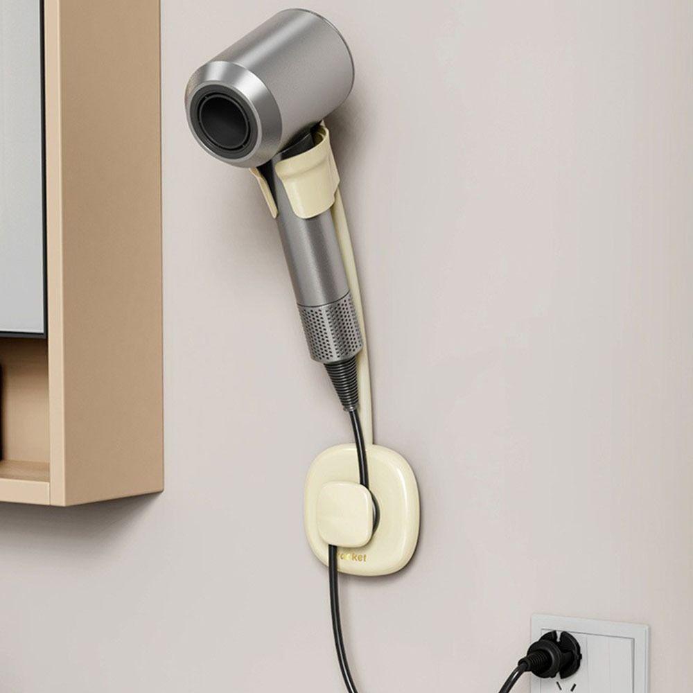 Wall Mounted Hair Dryer Holder No Punching Shower Bracket Universal Hair Dryer Bracket  Bathroom