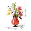 Mattoncini da Costruzione in Vaso Beauty & Bloom: Giocattolo da assemblare con linguaggio floreale per bambine, Decorazione da scrivania, Regalo