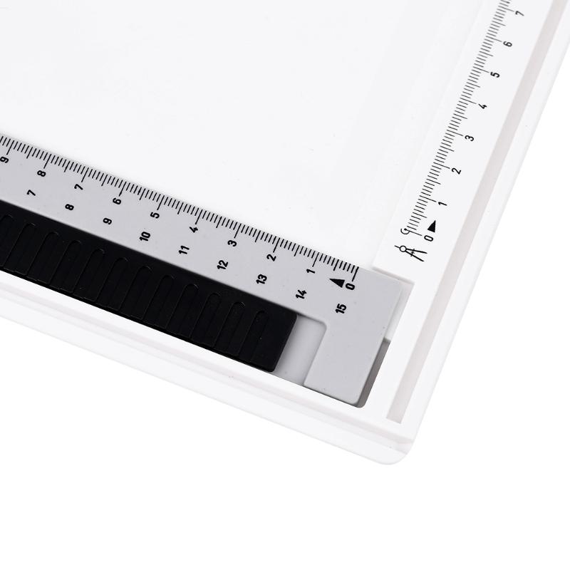 A4 Drawing Board Drafting Table Multifunctional Drawing Board Table with Clear Rule Adjustable Measuring System Compact
