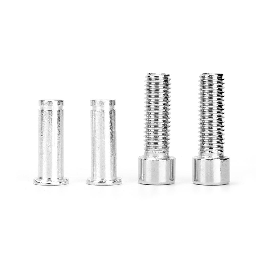 Black Aluminum 29mm1.1in Motorcycle Footpegs Screw Nut Kit Pedal Mounting Accessory