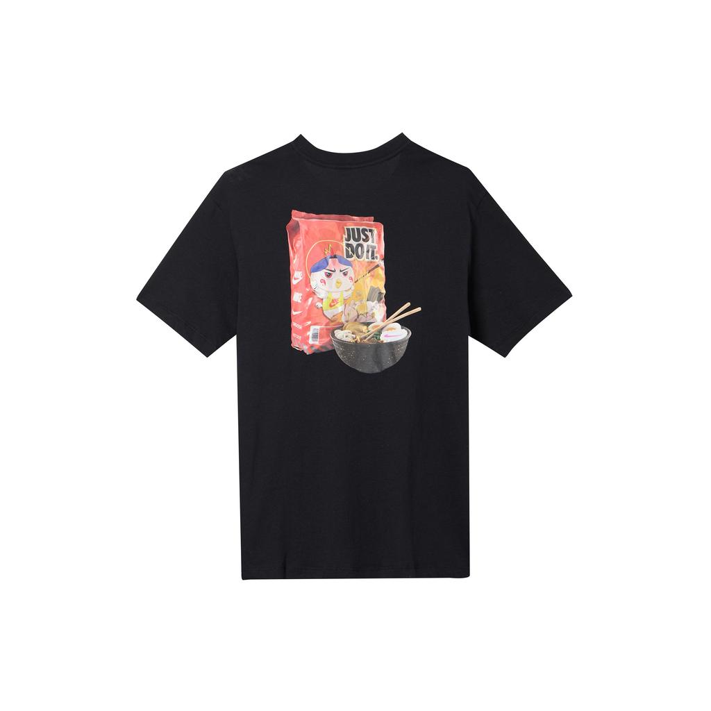 Nike Casual Sport Cartoon Print Crew Neck Short Sleeve T-Shirt Men Tops Black DD1323-010