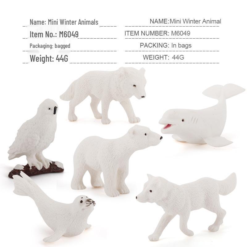Popular Simulation Arctic Animal Figurines: Polar Bear, Fox, Seal, Walrus, Whale