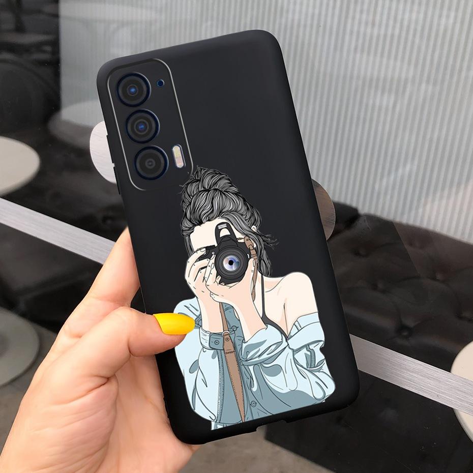 Silicon Case For Motorola Edge (2021) / Edge 5G UW (2021) Fashion Sunflower Daisy Pattern Soft Phone Cases For Edge 2021 XT2141