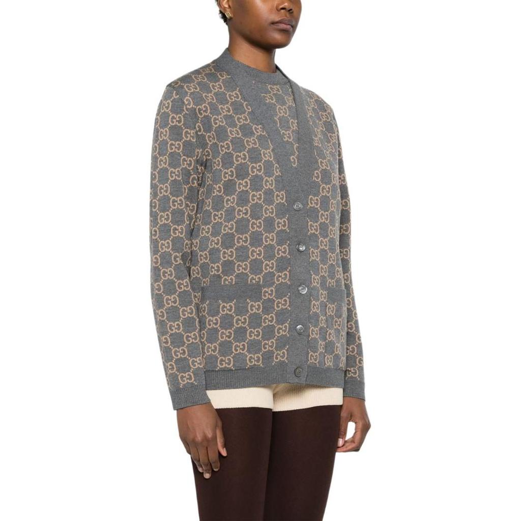 GUCCI Reversible Gg Jacquard Button Up Cardigan 798157-XKD8T-1013