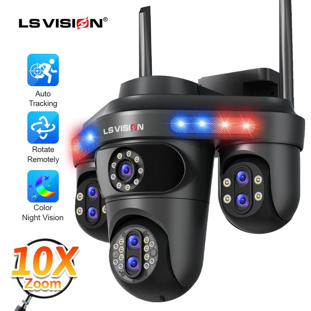 

10X Wireless Home Camera with 4 Screens, PTZ, and App-Controlled Rotation Camera with US Plug