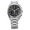 Hamilton Khaki Pilot Pioneer Chrono Watch, Men's, Black Dial, Quartz Movement, 100M Water Resistance, Stainless Steel, H76522131, Silver