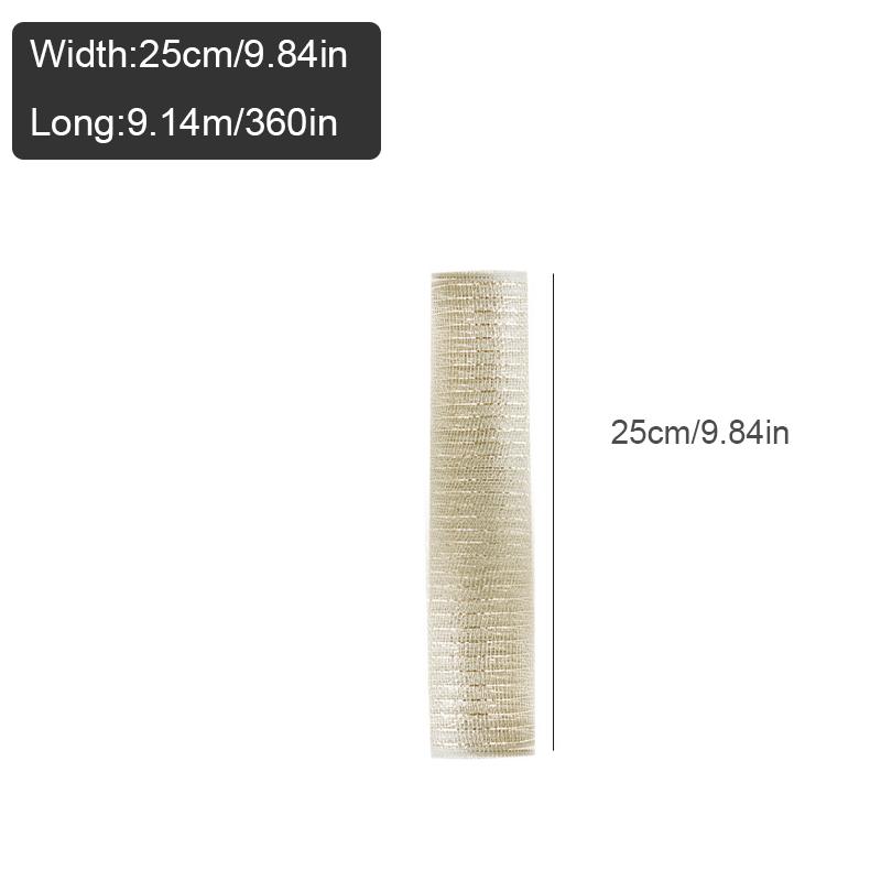 Christmas Tree Decoration Gold Sliver Mesh Ribbon Christmas Wreath Bow DIY Xmas Tree Decoration Wrapping Ribbon Wedding Decor