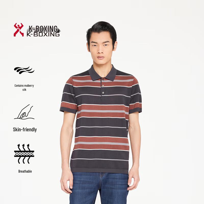 K-Boxing Men s Business Casual Short Sleeve Polo Shirt BTLR2335 190/3XL