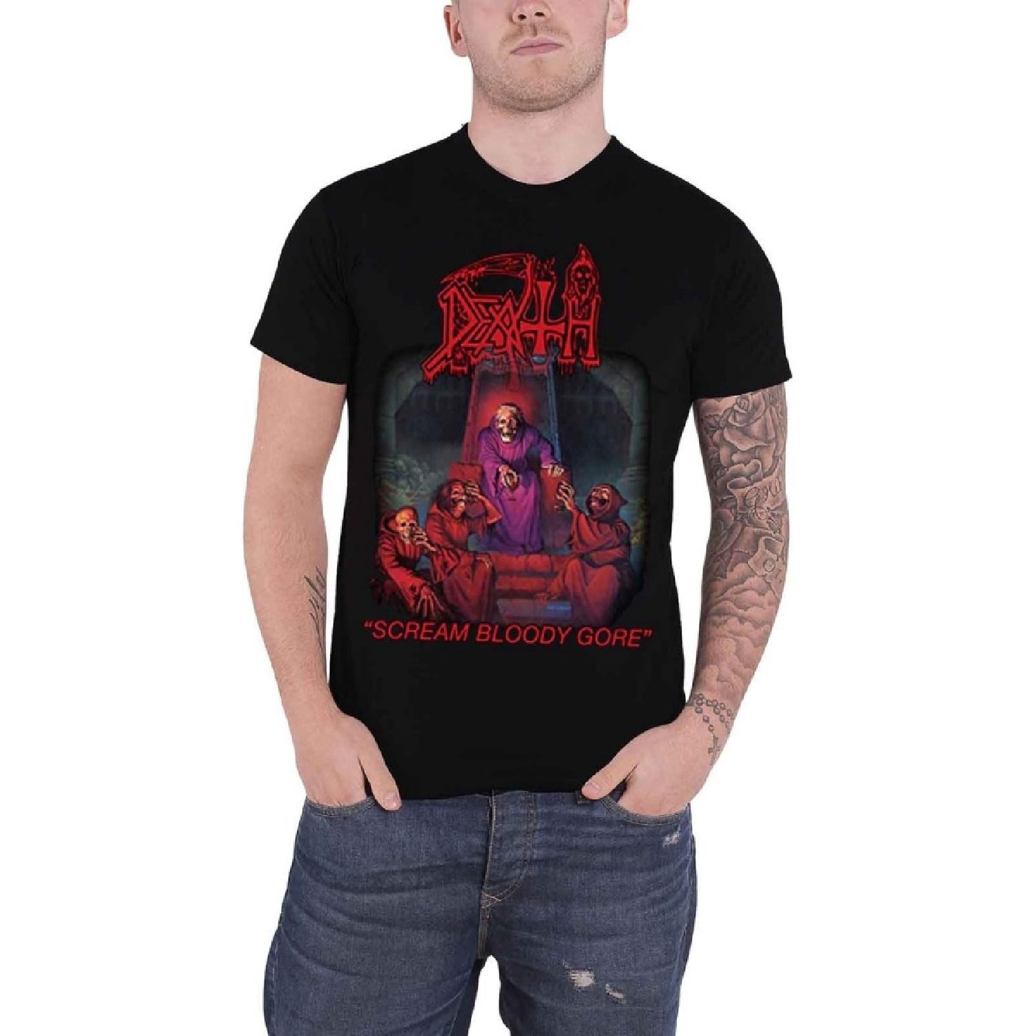 Death T Shirt Scream Bloody Gore Logo Album Cover Official Mens New Black XXXXXL разноцветный