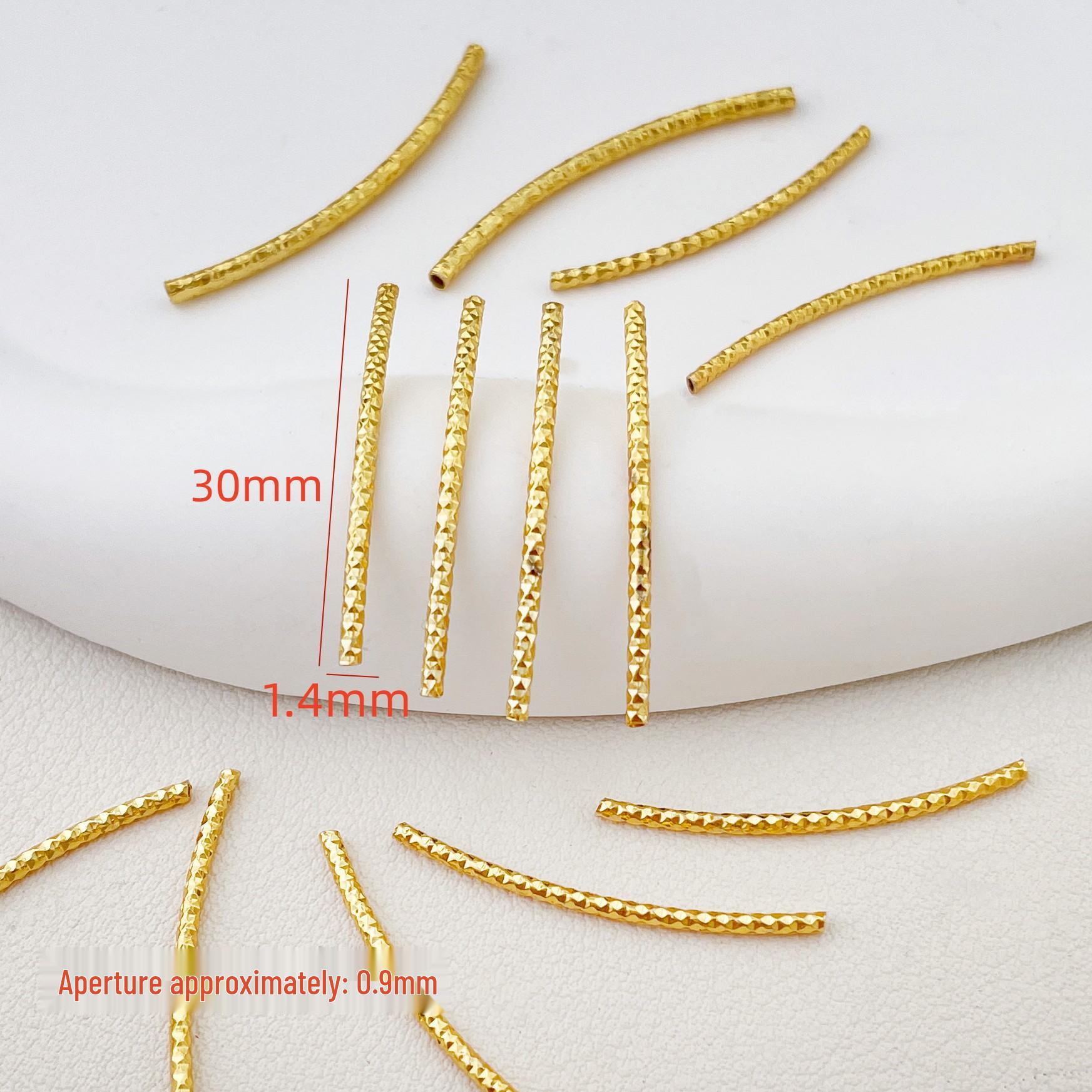 

Браслет/Намисто з 14-каратного позолоченого вигнутого порожнистого бісеру, ювелірні аксесуари