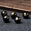 Natural obsidian bracelet for men, crystal personalized gold obsidian couple's bracelet for men and women