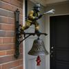Firefighter Doorbell Yard Loud Alarm Sound Door Bell Vintage Commemorative Ornament Wall Mount Doorbell for Indoor Outdoor Home