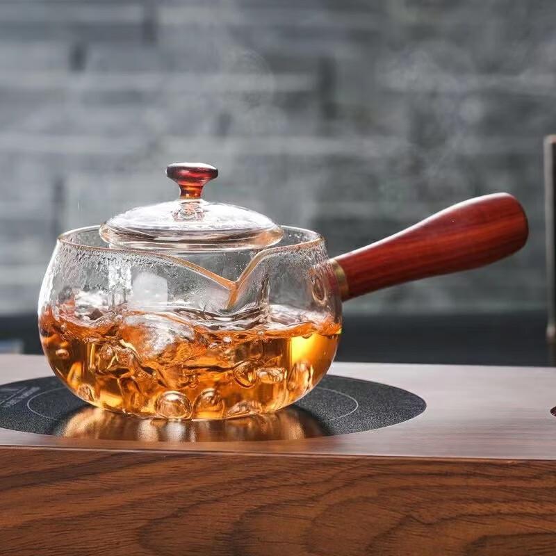 Heat-Resistant Glass Side-Handle Teapot