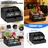 F26C Stylish Coffee Station Organizers Accessory for Kitchen and Office Countertops