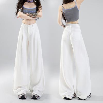 Tennis Jeans Women's Summer Wide-leg Pants Women's Summer High Waist Loose Wide-leg Jeans Women's Pants Women's Slim