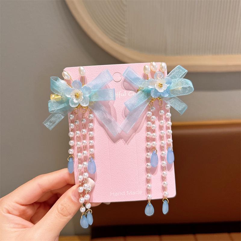 Antyczna zawieszka z frędzlami, spinka do włosów, akcesoria dziewczęce