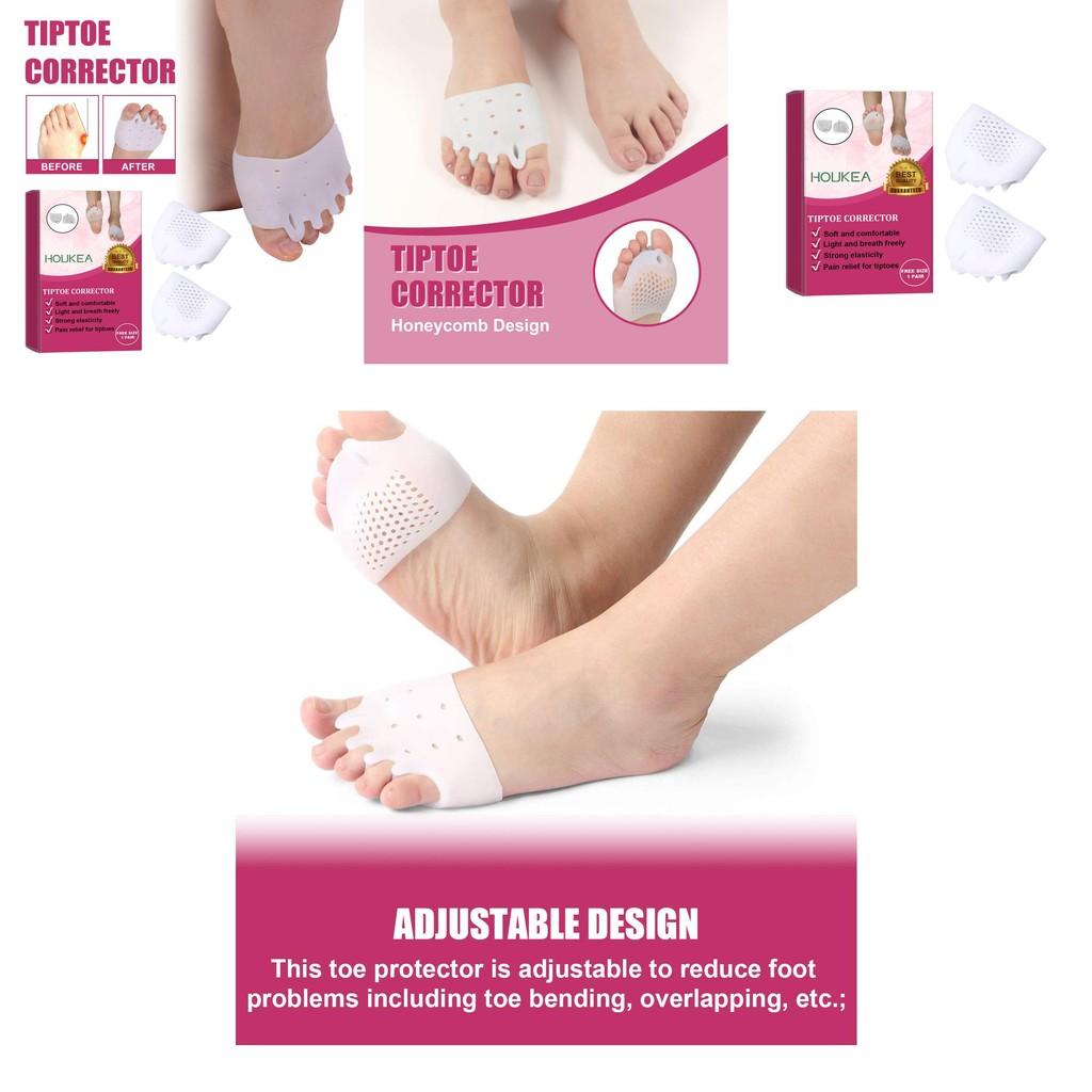 Houkea Zehenspreizer Bequeme Zehentrenner-Hülle für Ballenzehen und Fußschmerzlinderung