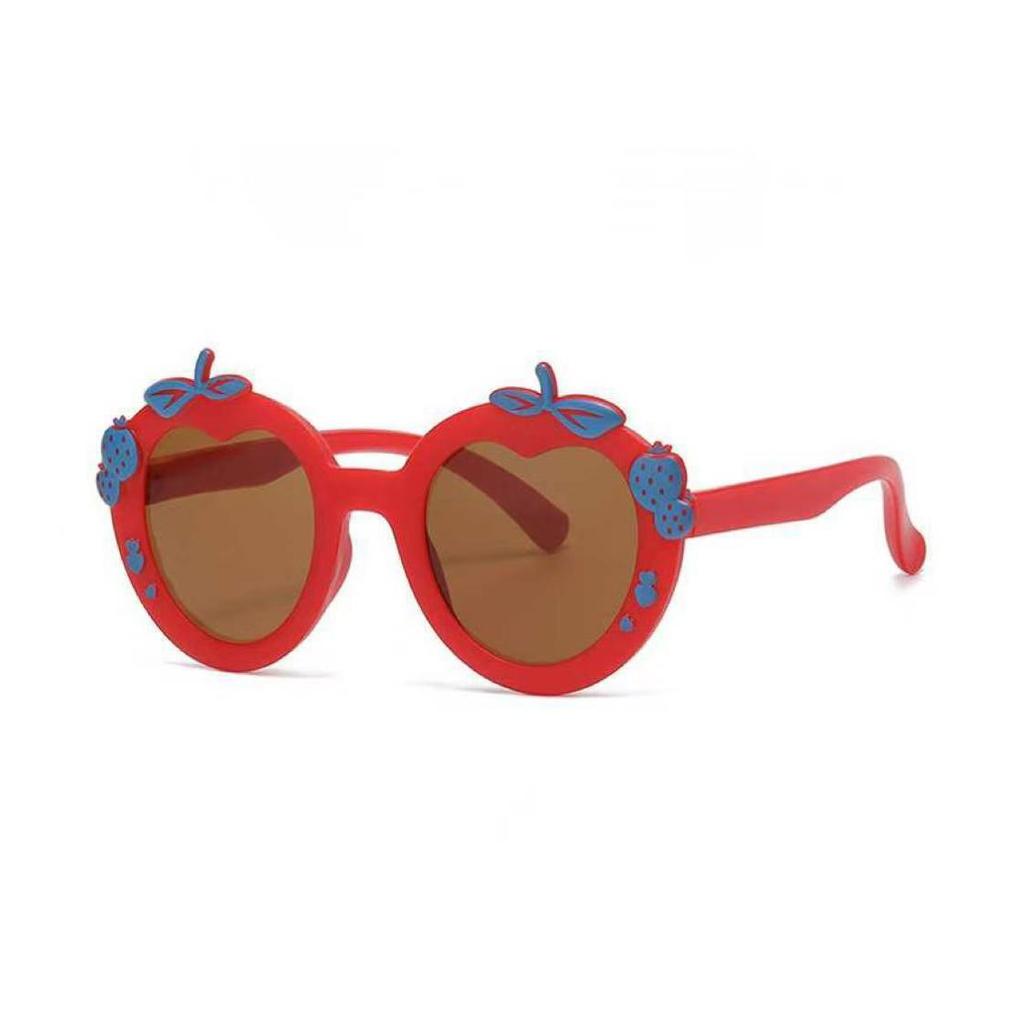 Korean Style Cartoon Strawberry Children's Sunglasses - Cute Sun Protection for Kids