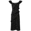 SanCai 2026 Spring Ruffle A-Line Polka Dot Long Dress