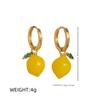 18K Gold-Plated Fruit & Vegetable Earrings: European & American INS-Inspired Fresh Design