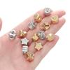 10pc/lot Heart Shape CCB Bead Gold Plated Loose Beads Spacer For Jewelry Making Accessories DIY Necklace Bracelet Charms