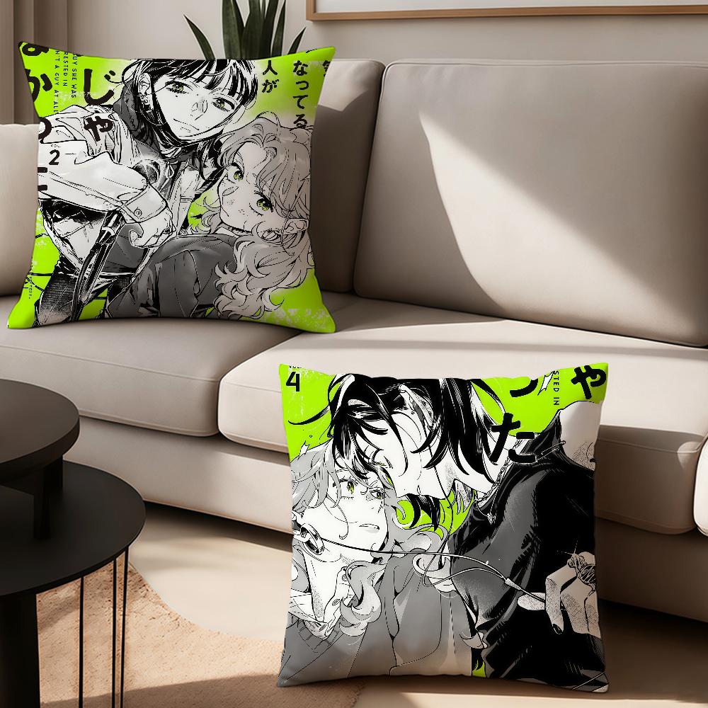 Comics S-she Was Interested a G-guy At All Pillow Case Office Cushions Suitable For Sofa Car Bedroom Decorative Cushion Cover