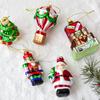 NUCHI Glass Christmas Ornaments: Santa, Snowman, Tree & Colored Balls Decorations
