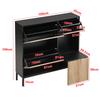 Shoe Cabinet with Shoe-Changing Stool, Shoe Rack with Three Flaps and Open Storage Area, Suitable for Hallway, Bedroom