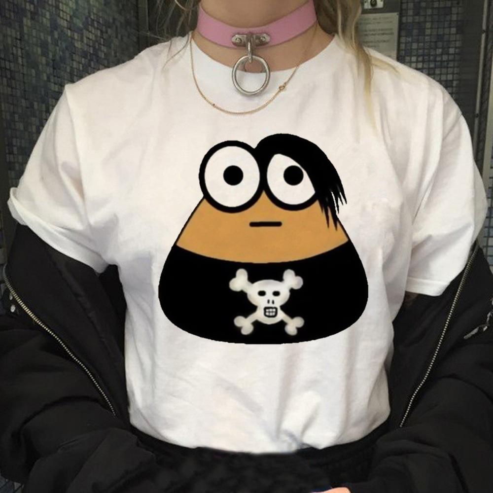 

Pou Tee Women harajuku t shirt girl harajuku funny clothing S
