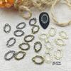 Retro Alloy Nail Art: 3D Carved Oval & Square Photo Frame Decorations