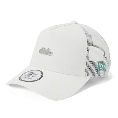 New Era Golf Mesh Cap with Cotton Metal FREE GF 940AFTR METAL CL LOGO WHI 14391355 NER36G9364 9FORTYA-Frame Logo, White,