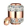 Copper Water Dispenser, Decorative Damask Pattern, Leak-Proof Tap, Heavy Weight (Blue, 18 Litres)