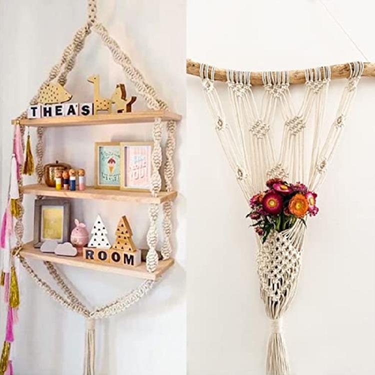 Macrame Cord Gift Wrapping Decorative Projects Handmade Macrame Rope(3mm×100m)