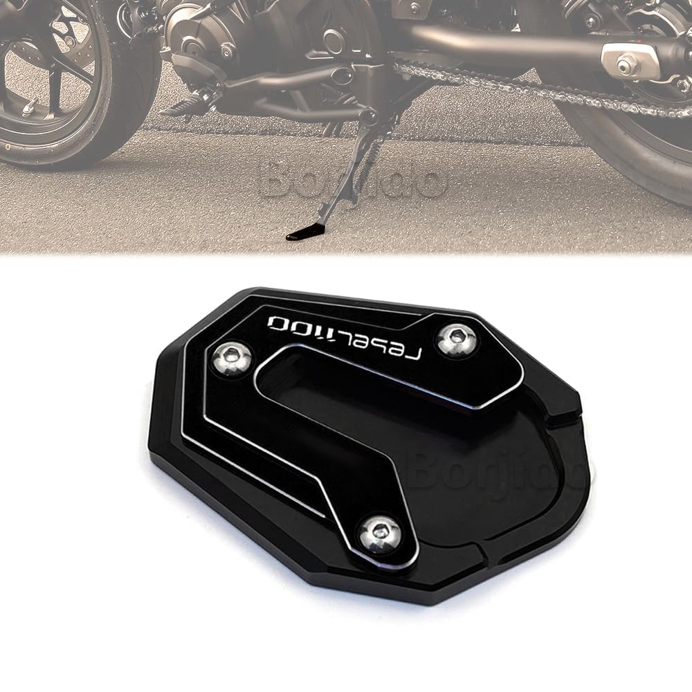 

Rebel 1100 Side Stand, Rebel1100T/DCT, Kickstand Plate, Pads, End Rebel1100, DCT Stand Extension Stretcher Pad Foot Pad.. чёрный