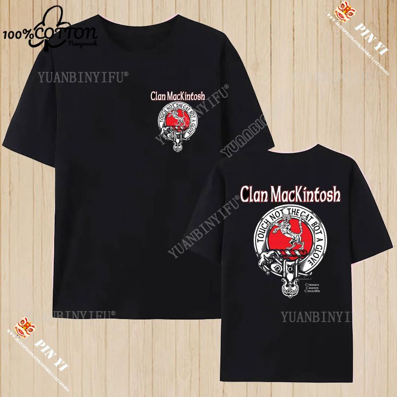 Harajuku Clan Fraser of Lovat Clansman’s Crest Badge Print Summer Trending Unisex T Shirt 100% Cotton O-neck Short-sleev