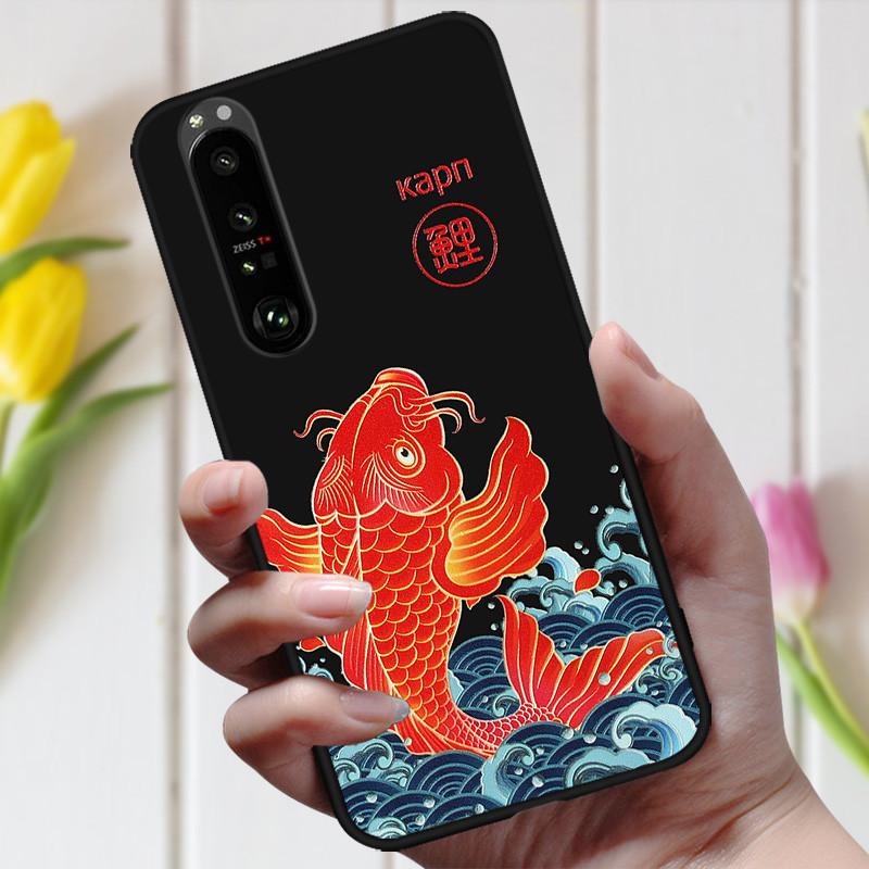 3D Emboss Flower Case For Sony Xperia 10 III Cover Cute Relief Case For Sony Xperia 1 III 5 III 10III Phone Case Coque Fashion