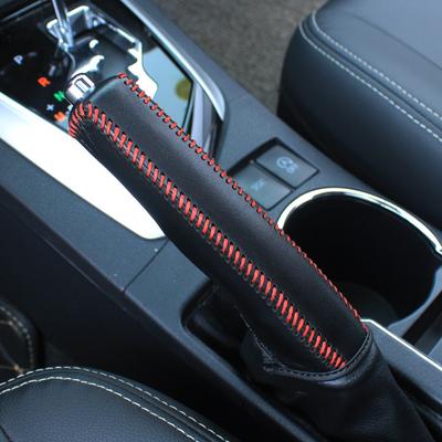 Leather Car Gears Handbrake Cover For Toyota Corolla Rav4 Rav 4 Camry Yaris L 2014- Auto Gears Handbrake