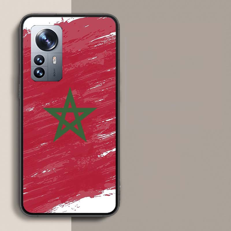 Morocco Flag Soccer Phone Case For Xiaomi Mi 13 12T Poco F7 Pro 14 Ultra 15 Pro 12X 12 9 8 Lite 5G 11T 11i 10 10T Pro Capa Co