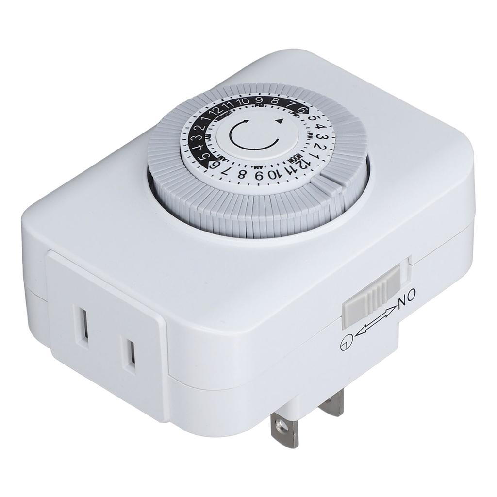 24-Stunden-Steckdosen-Timer-Steckdose Automatische Abschaltung Programmierbar 2-polige Zeitschaltuhr-Steckdose 15 Minuten