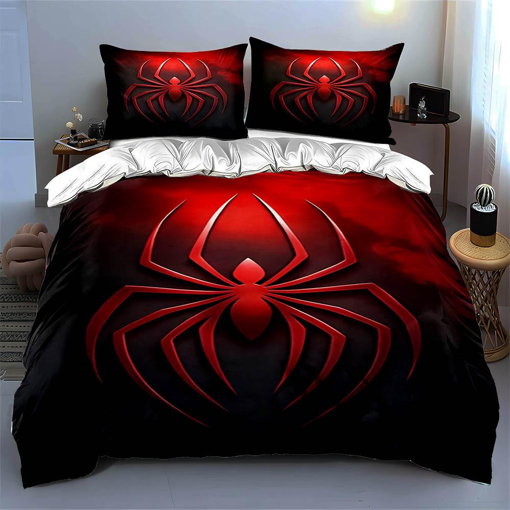 Red spider emblem Bedding Duvet cover sets Duvet covers Pillowcases gifts (1 * Duvet Cover 2 * Pillowcases, without duvet insert)