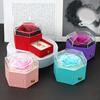 Elegant Hexagon Flower Jewelry Case Featuring Preserved Flowers Unique Gifts Accessory for Trendy Couples In Love