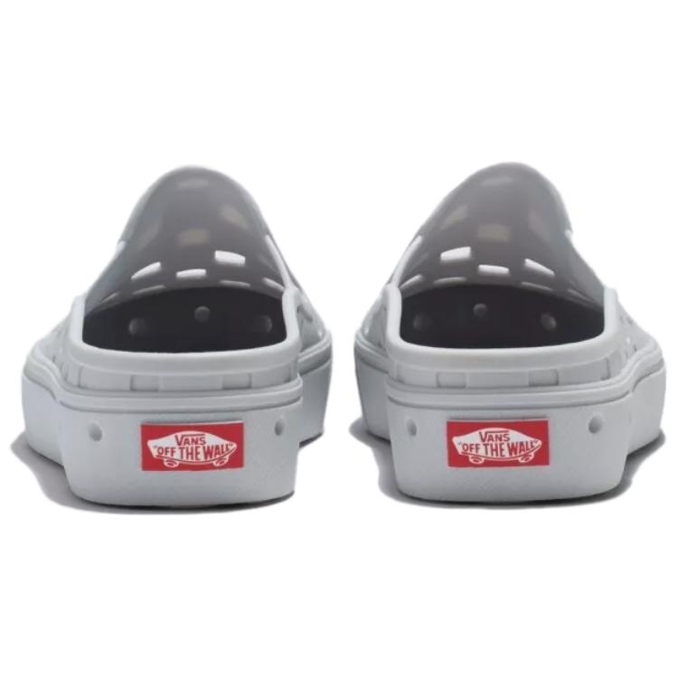 Vans Slip On Mule Trk Comfortable Simple Clogs Unisex Footwear White Gray VN0005V8FYN