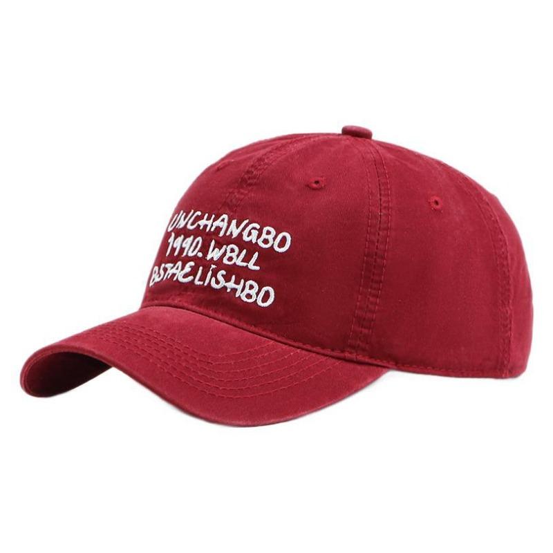 Retro Embroidered Baseball Hat for Men and Women Simple and Versatile Face Cap