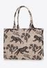 Wittchen Women's Jacquard Patterned Shopper Bag, Brown And Black, Brown And Black Cotton
