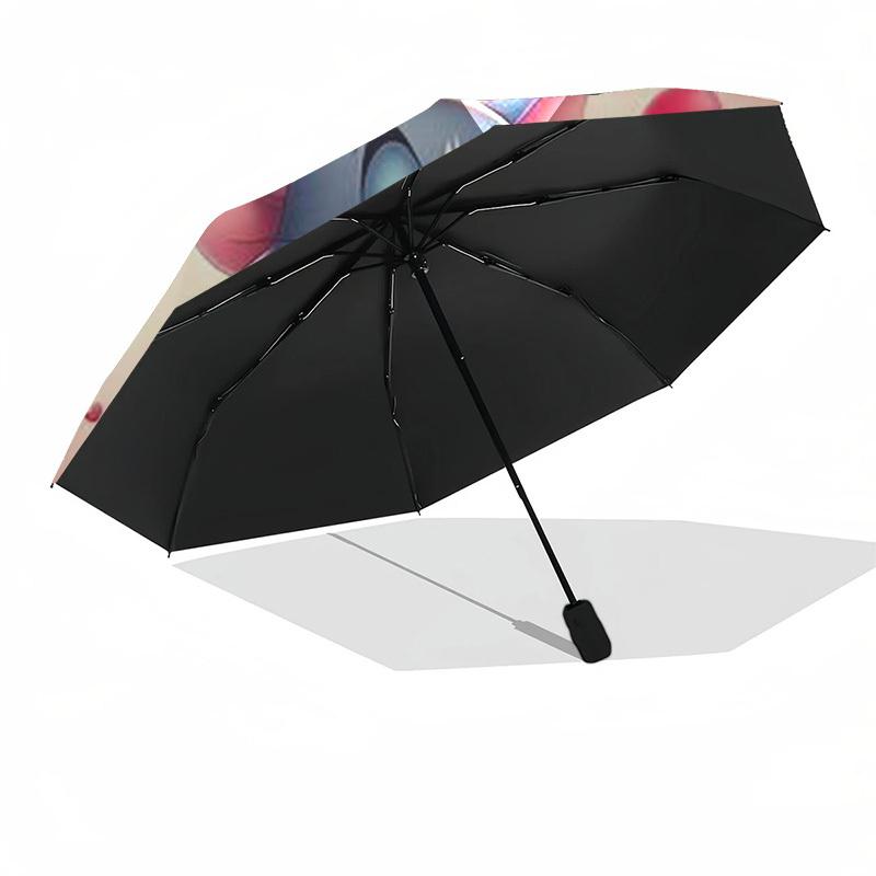 1pc Tom Jerry Love Heart Umbrella with Plastic Handle,Cartoon Pattern,Suitable for All Seasons Multi-functional Umbrella422