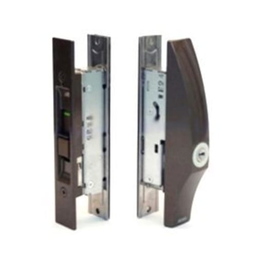 MIWA SL09-1LS-CB Replacement Aluminum Sash Sliding Door Lock, Compatible with Inner Screen Doors, Includes 5 PS Keys, Replacement for MIWA SL02 (SMKH-