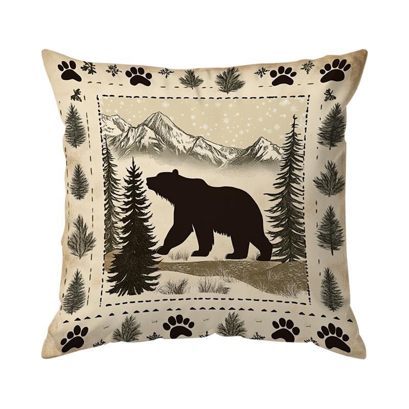 Rural Style Wildlife Cushion Pillowcase Printed Polyester 45x45cm Throw Pillow Cover Decorative Sofa Cushion Pillowslip Decor